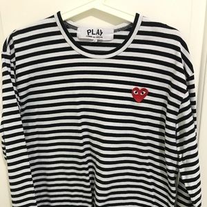 Comme Des garçon striped long sleeve tee